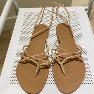 Raye Siam size 8 nude lace up sandal
